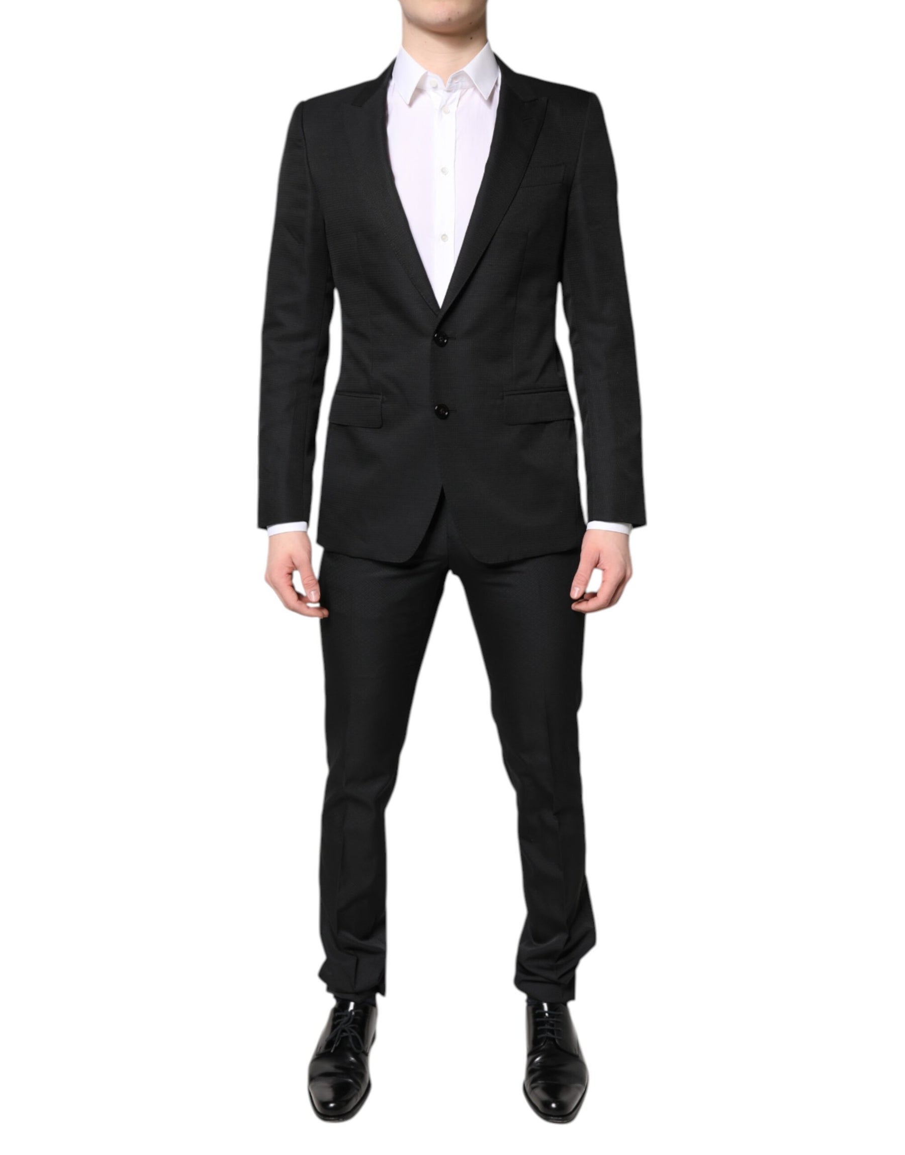 Dolce & Gabbana Black Single Breasted Formal 2 Piece Suit | Regal Royce