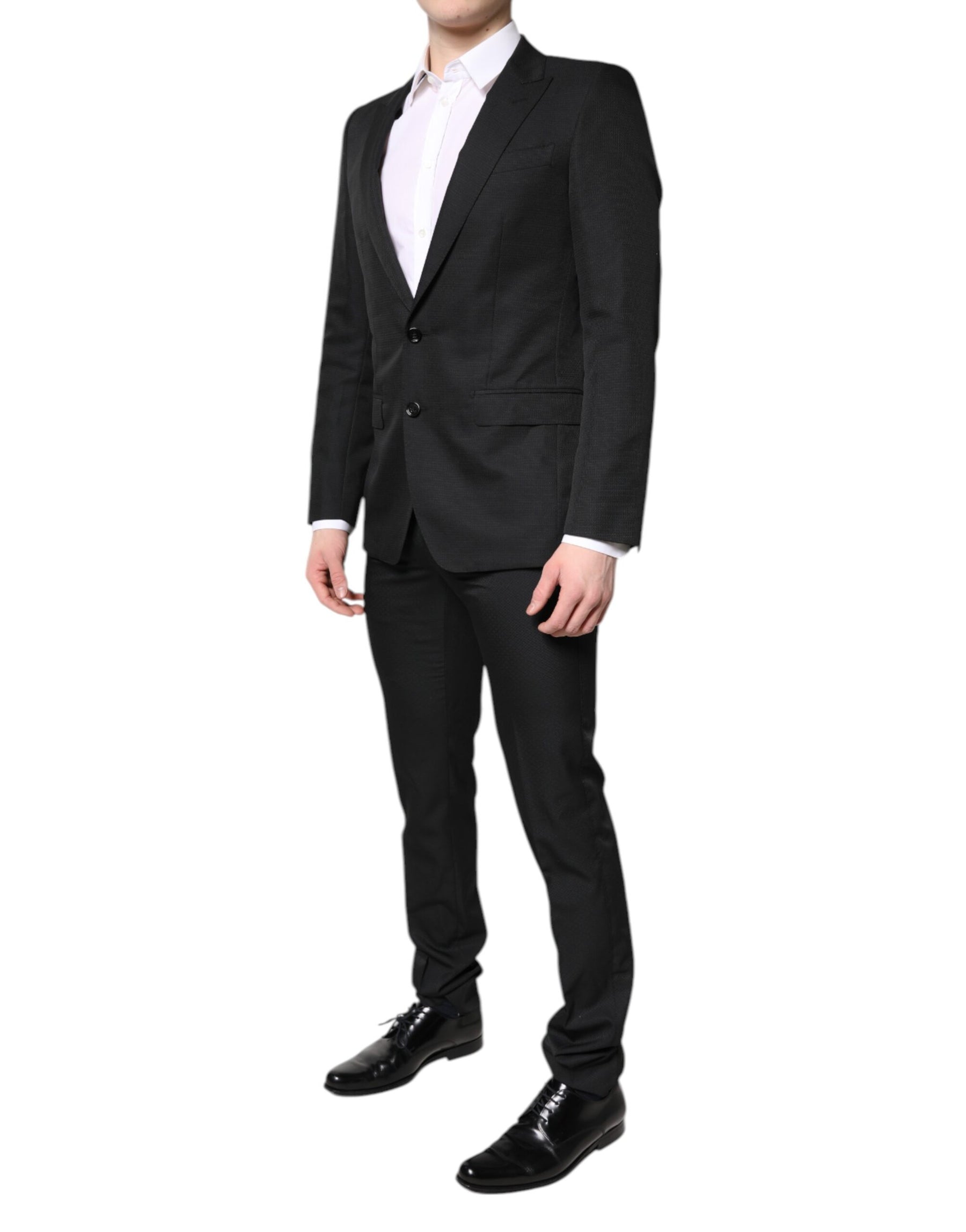 Dolce & Gabbana Black Single Breasted Formal 2 Piece Suit | Regal Royce