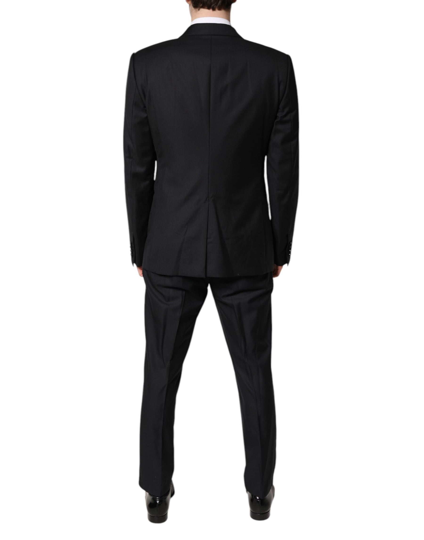 Dolce & Gabbana Black Double Breasted Formal 3 Piece Suit | Regal Royce