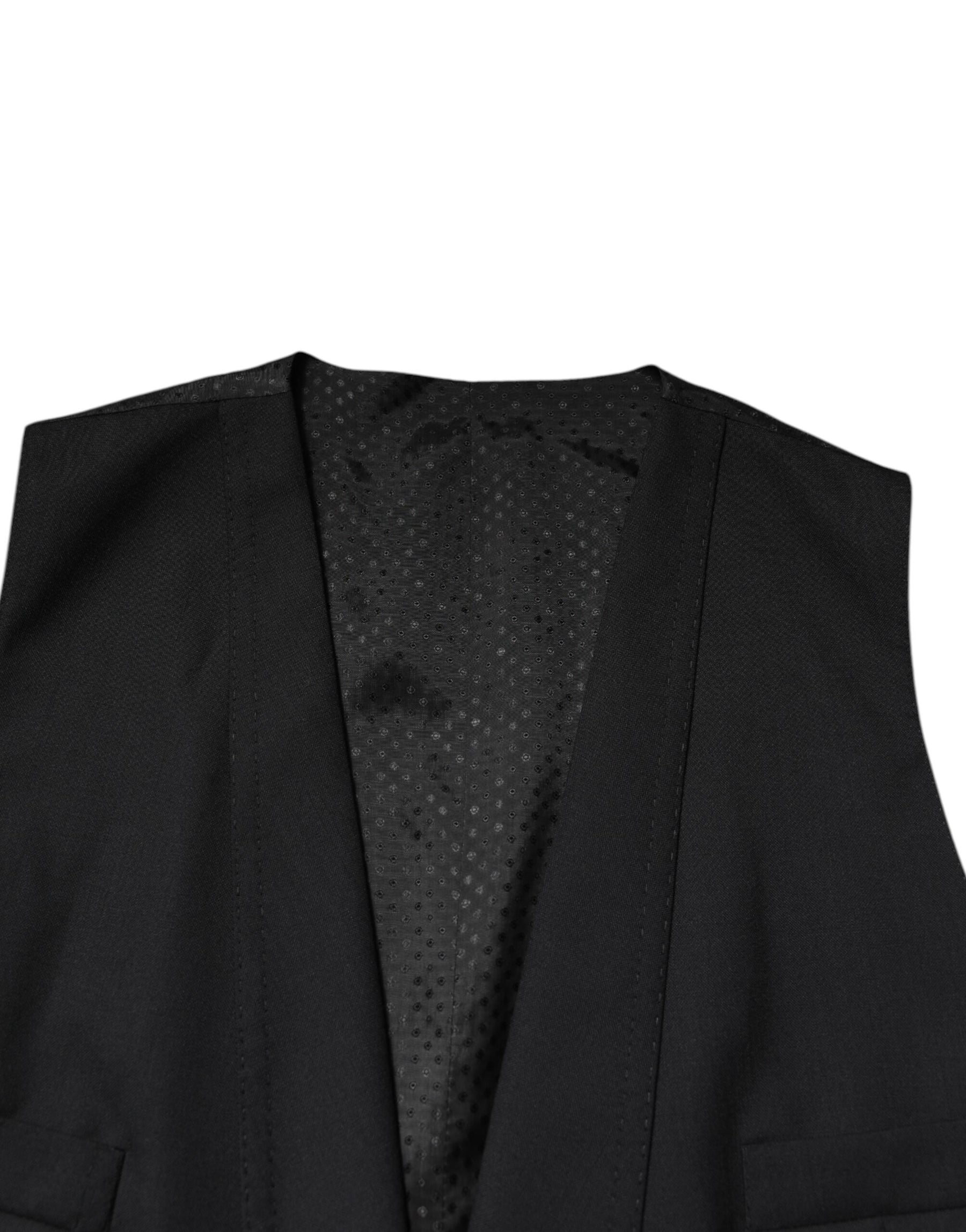 Dolce & Gabbana Black Single Breasted Formal Blazer with Vest | Regal Royce