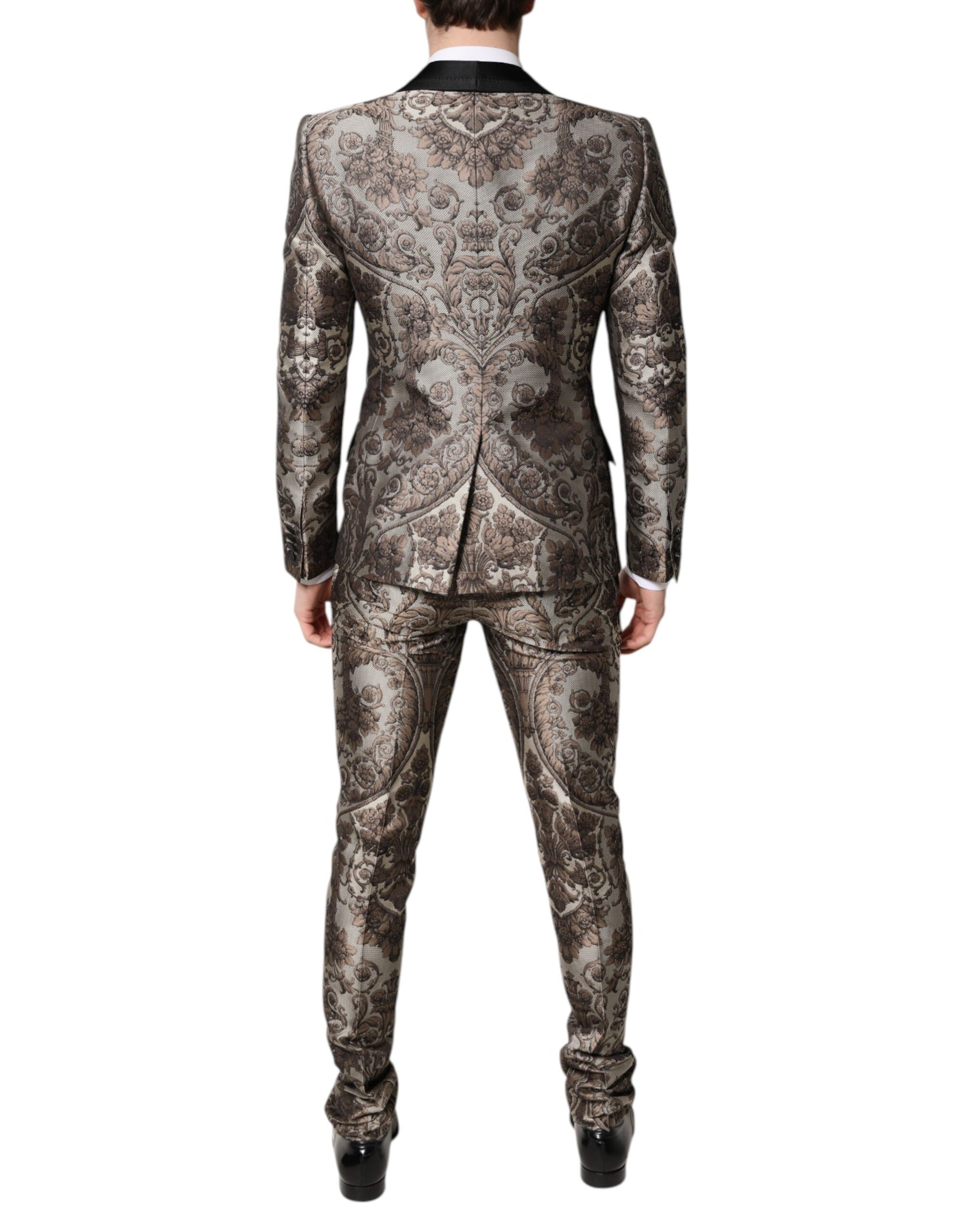 Dolce & Gabbana Multicolor Jacquard Single Breasted 3 Piece Suit | Regal Royce