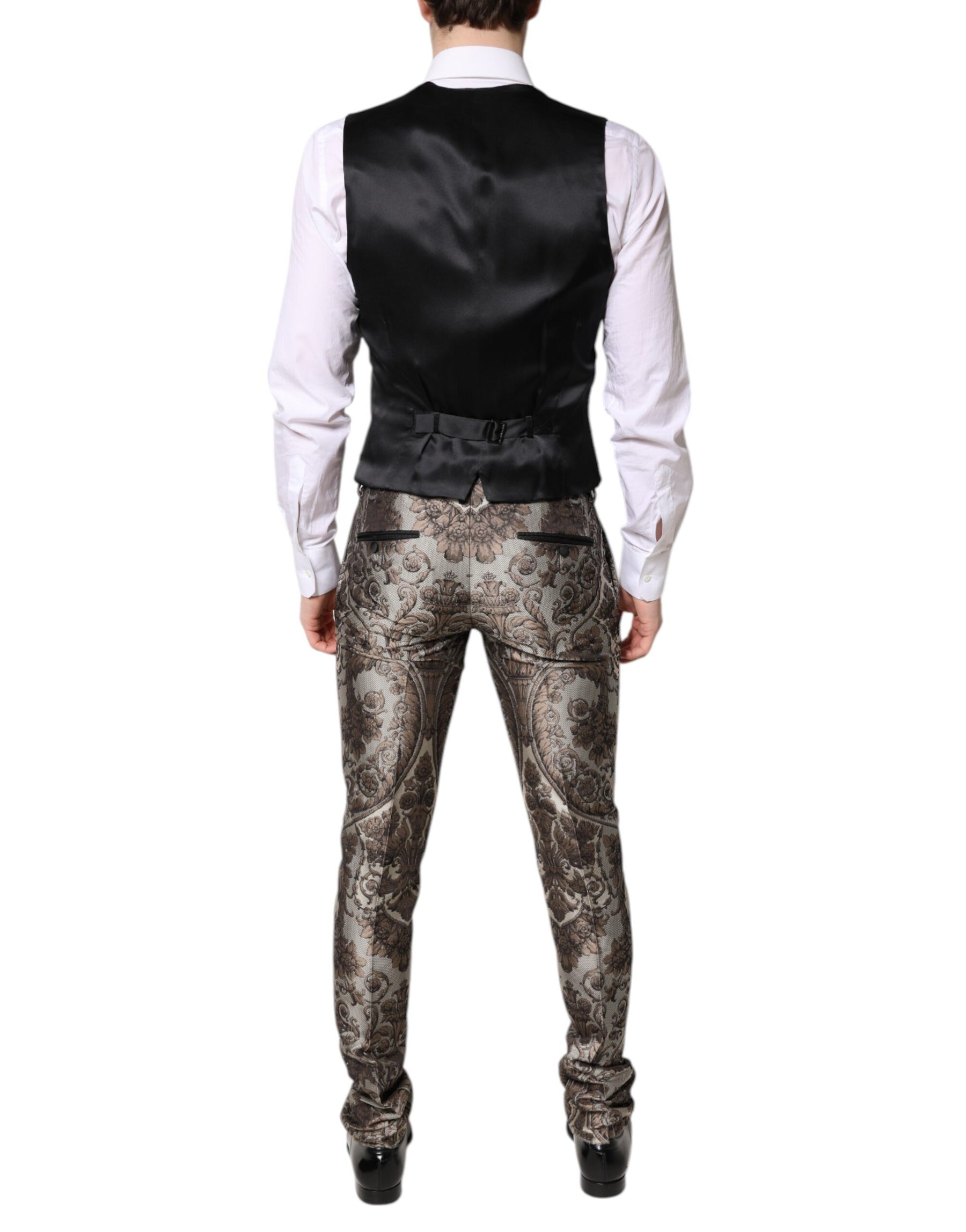 Dolce & Gabbana Multicolor Jacquard Single Breasted 3 Piece Suit | Regal Royce