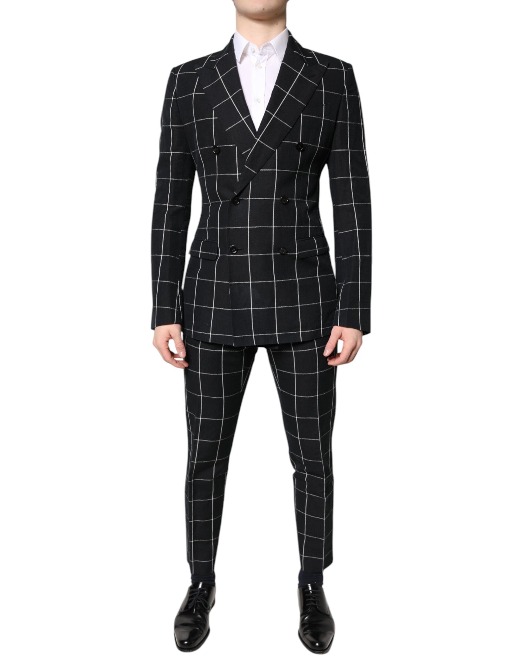Dolce & Gabbana Black TAORMINA Double Breasted 2 Piece Suit | Regal Royce
