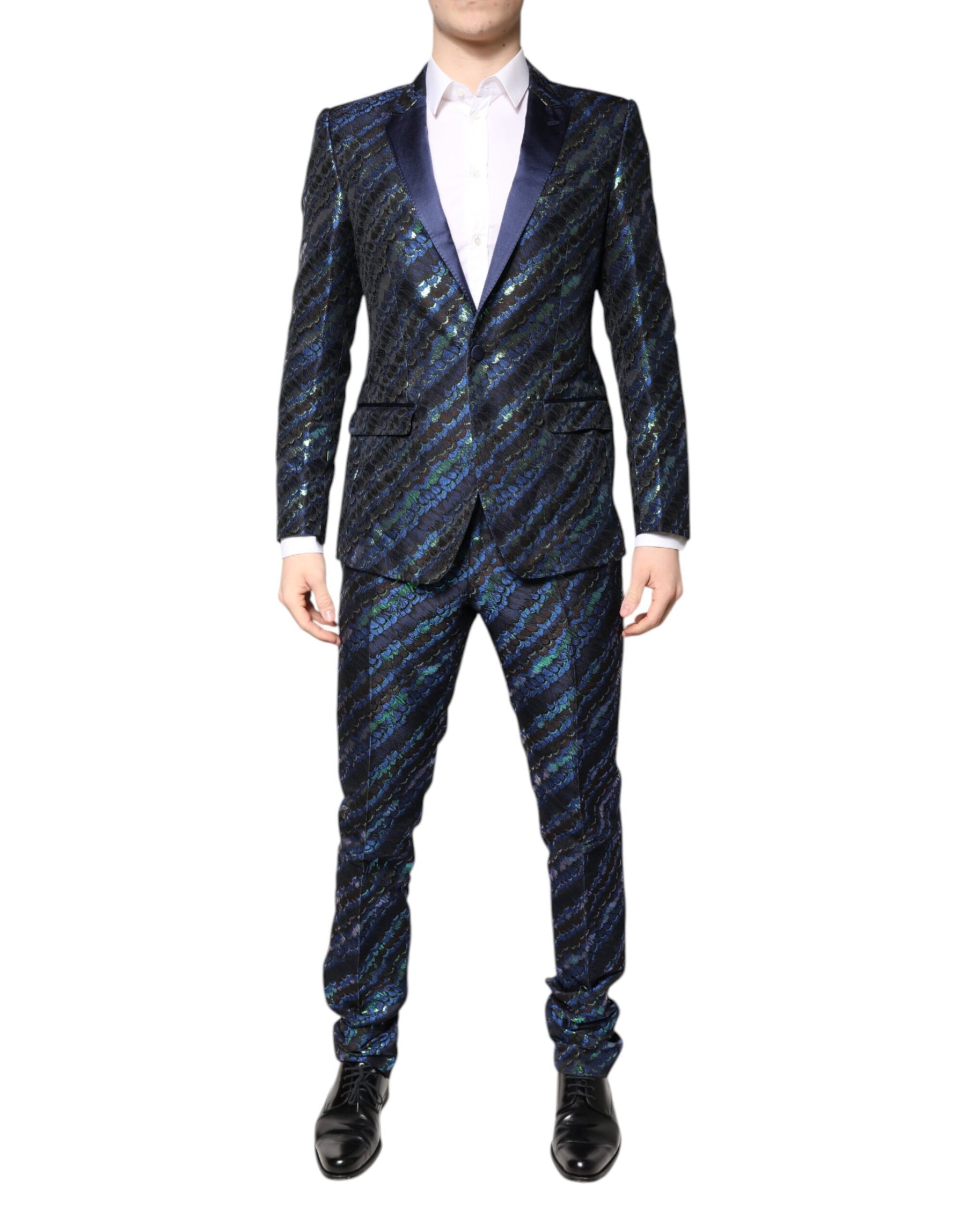 Dolce & Gabbana Multicolor Polyester Jacquard 2 Piece Suit | Regal Royce