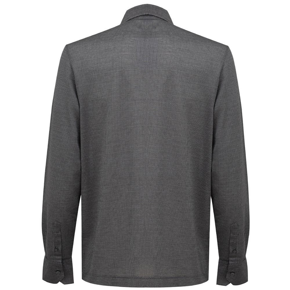 Canali Gray Cotton Pattern Shirt | Regal Royce