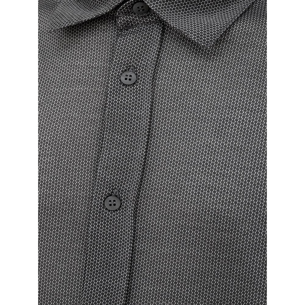Canali Gray Cotton Pattern Shirt | Regal Royce