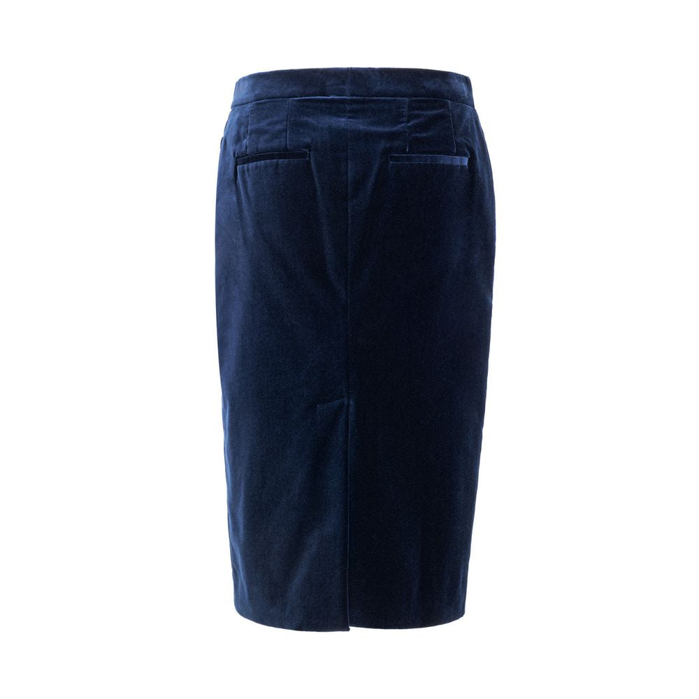 Tom Ford Blue Cotton Midi Skirt | Regal Royce