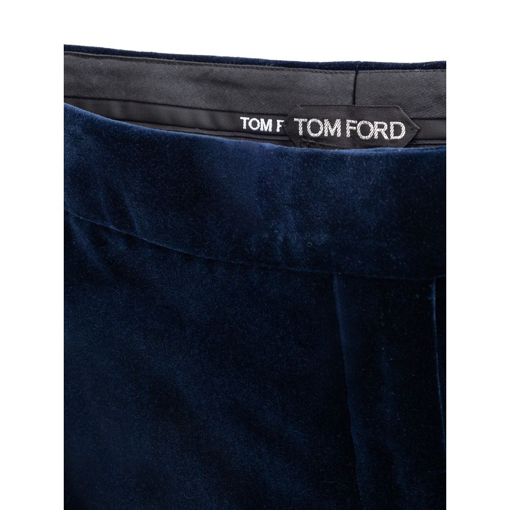 Tom Ford Blue Cotton Midi Skirt | Regal Royce