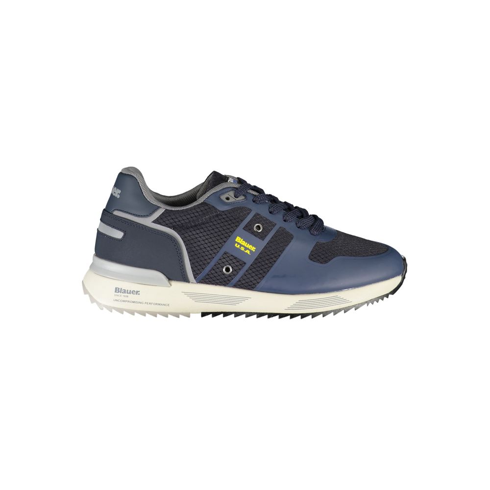 Blauer Dapper Blue Sneakers with Contrast Detailing | Regal Royce