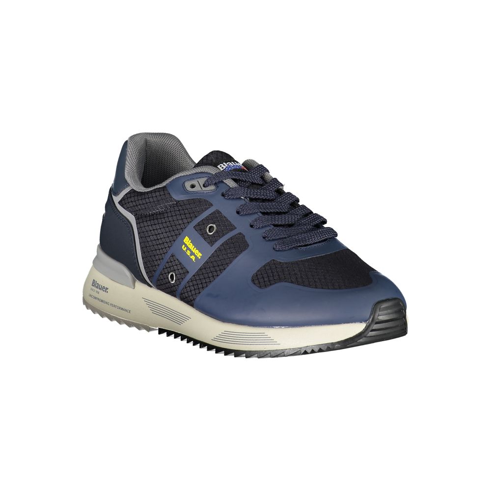 Blauer Dapper Blue Sneakers with Contrast Detailing | Regal Royce