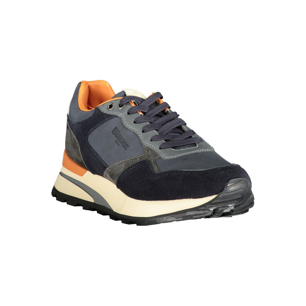 Blauer Blue Polyurethane Men Sneaker | Regal Royce