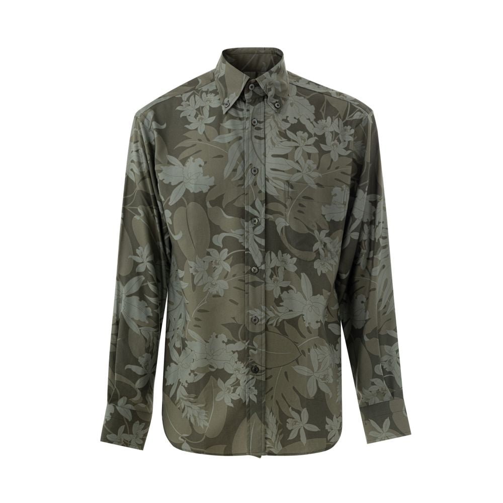 Tom Ford Green Lyocell Pattern Shirt | Regal Royce