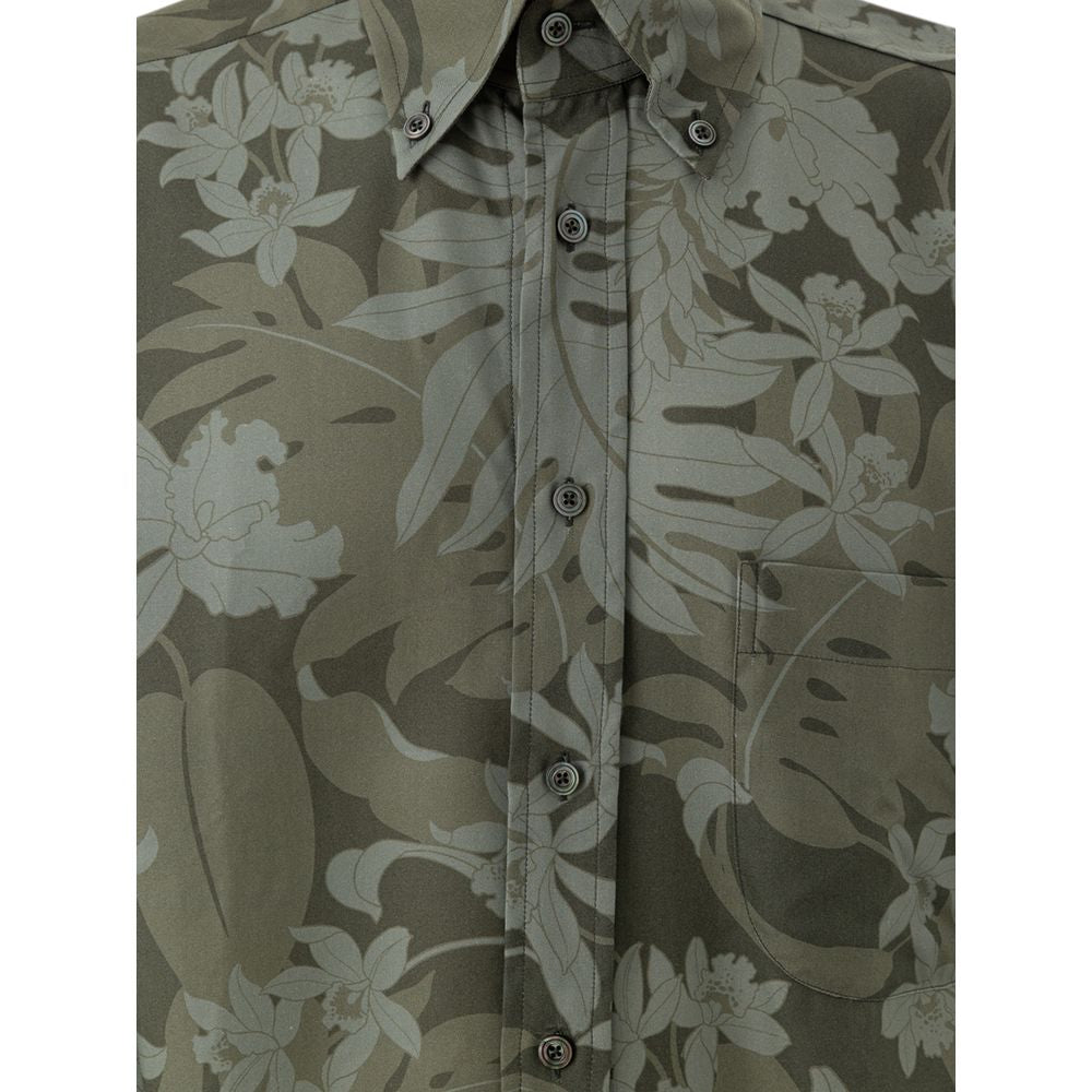 Tom Ford Green Lyocell Pattern Shirt | Regal Royce