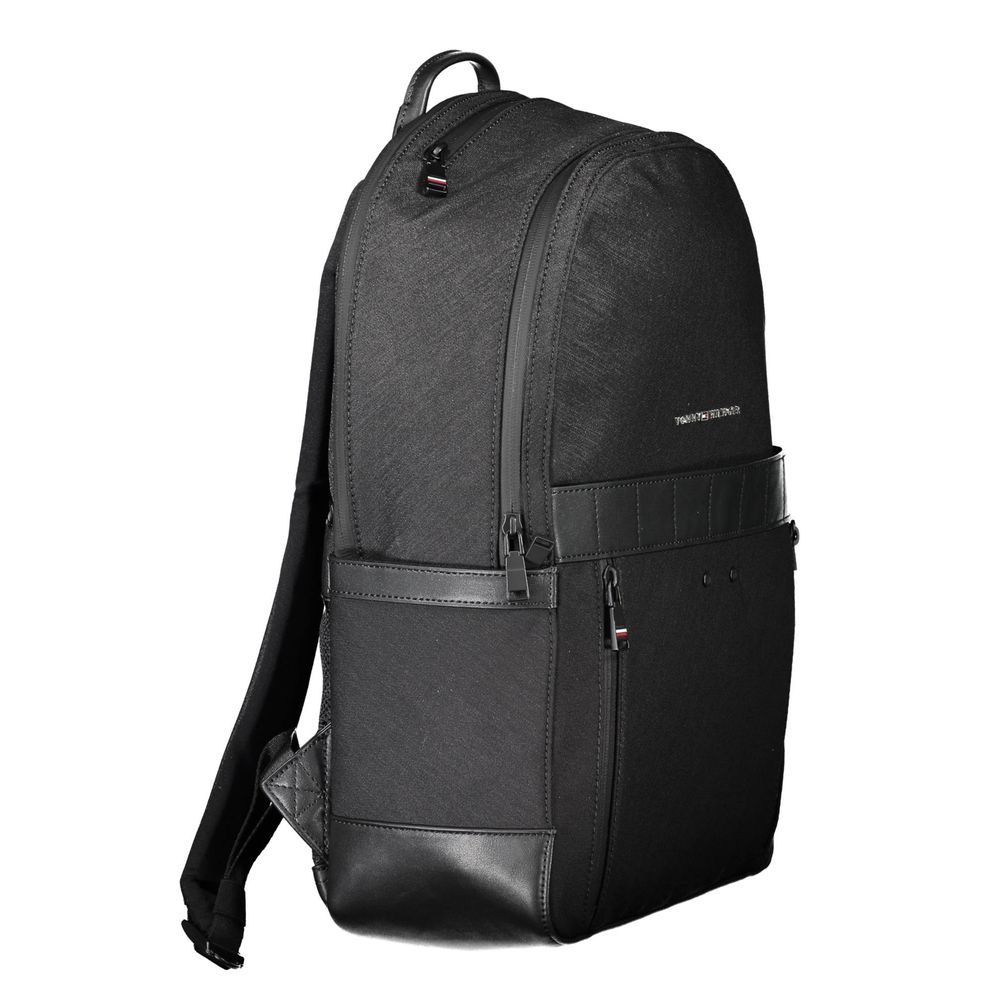 Tommy Hilfiger Black Nylon Men Backpack | Regal Royce