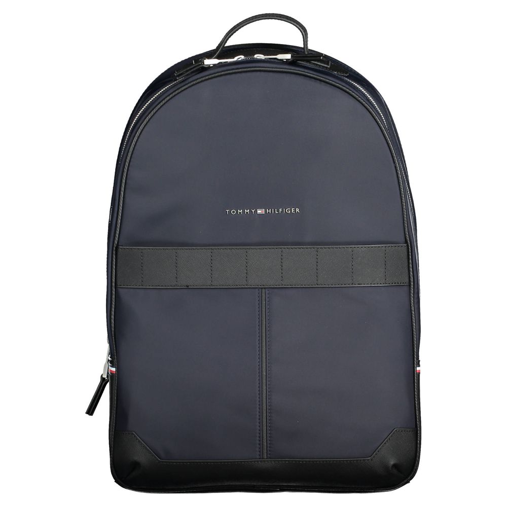 Tommy Hilfiger Blue Polyester Men Backpack | Regal Royce
