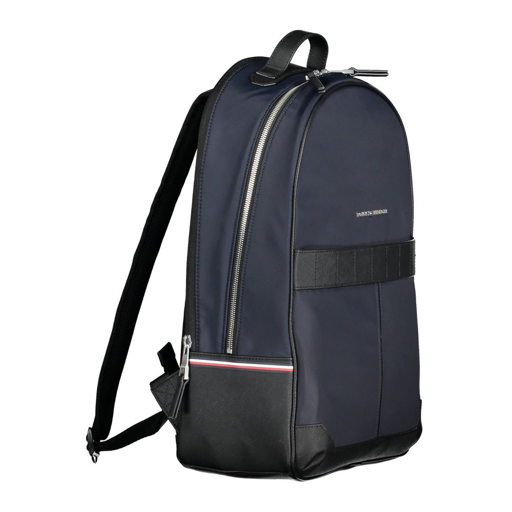Tommy Hilfiger Blue Polyester Men Backpack | Regal Royce