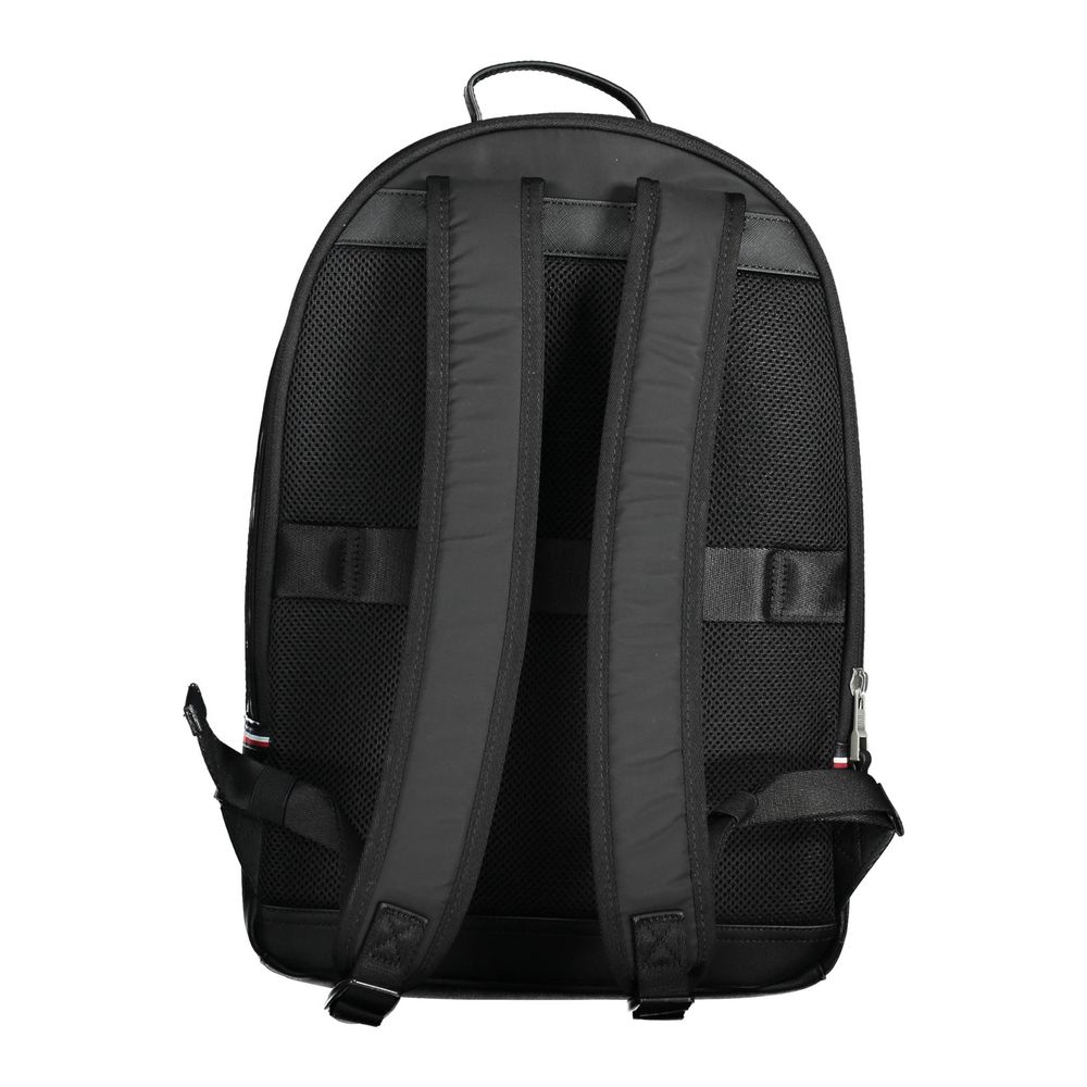 Tommy Hilfiger Black Polyester Men Backpack | Regal Royce
