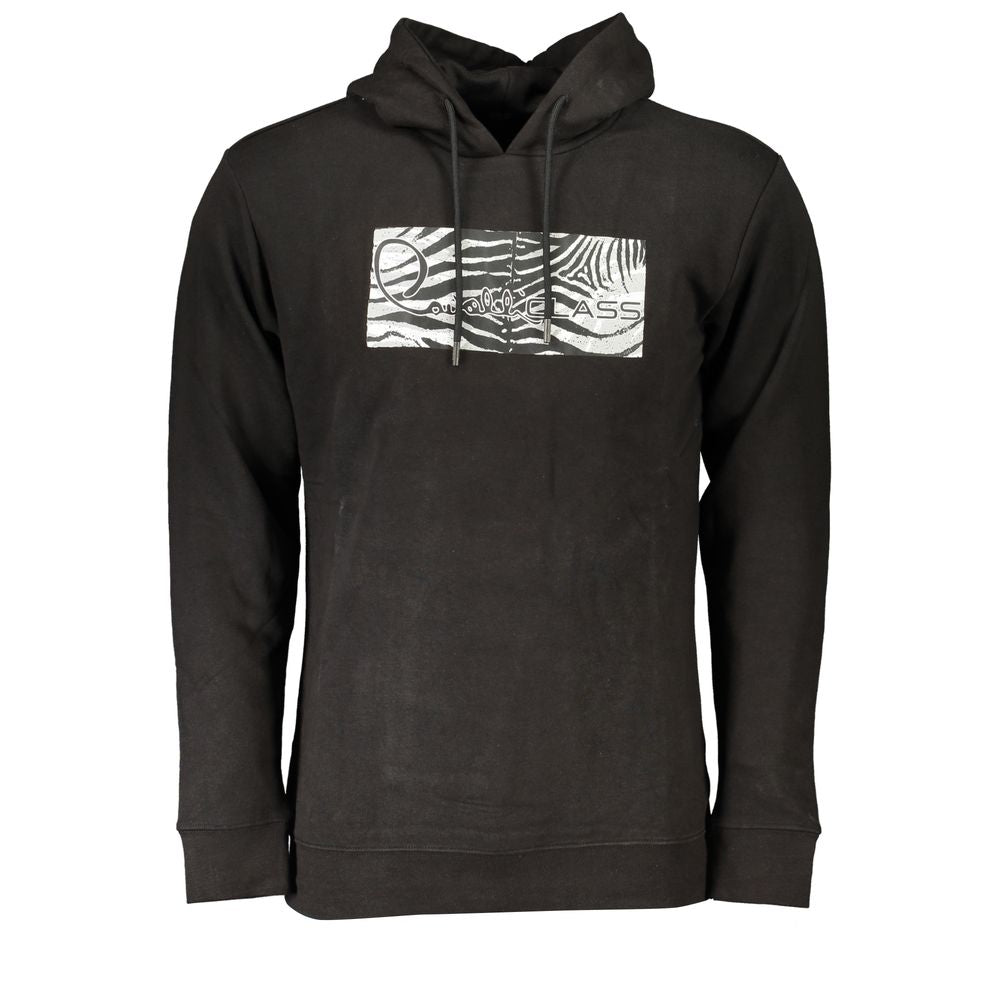 Cavalli Class Black Cotton Men's Hooded Sweatshirt | Regal Royce