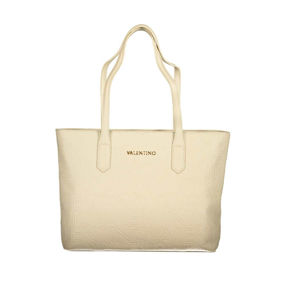 Mario Valentino Beige Polyurethane Women Handbag | Regal Royce