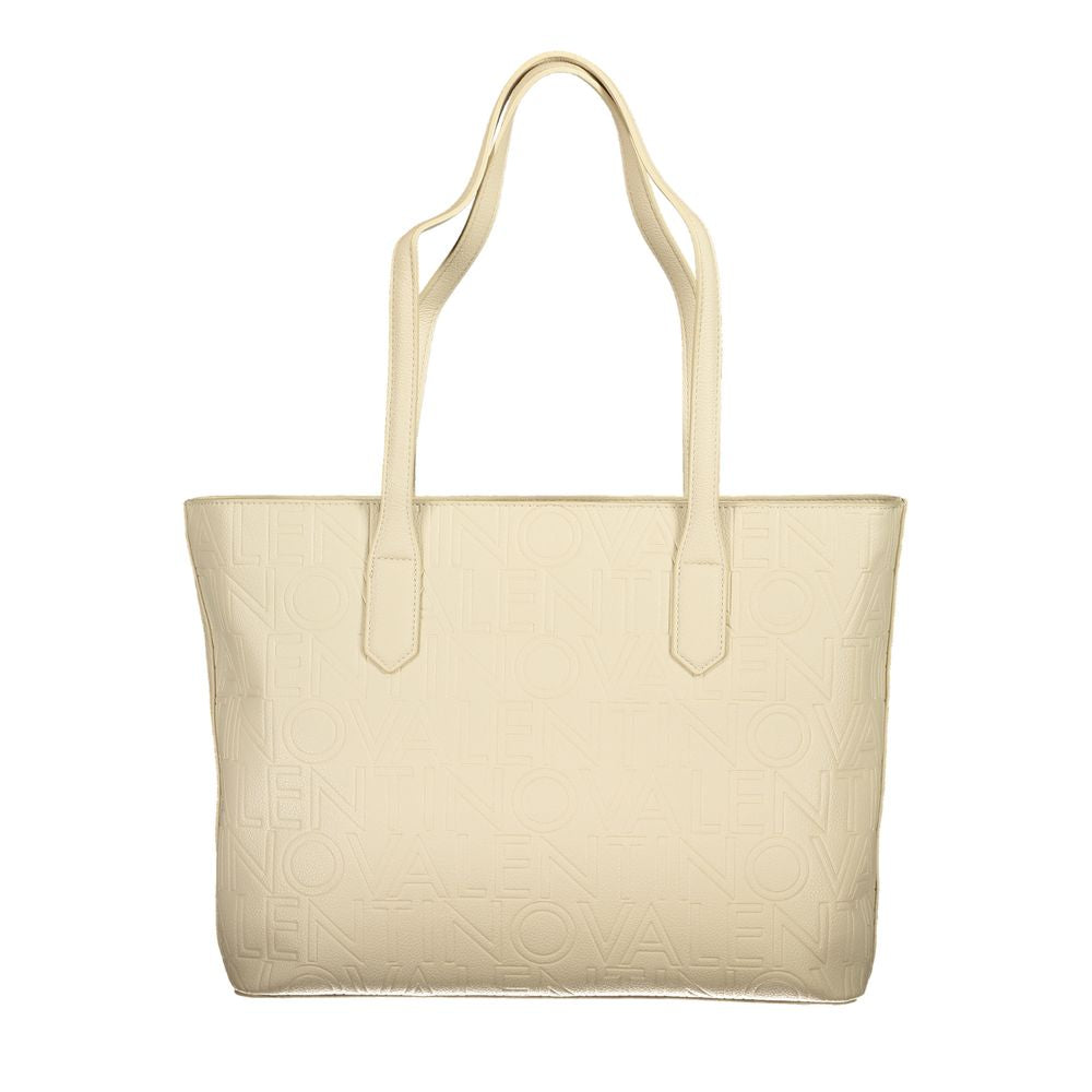 Mario Valentino Beige Polyurethane Women Handbag | Regal Royce