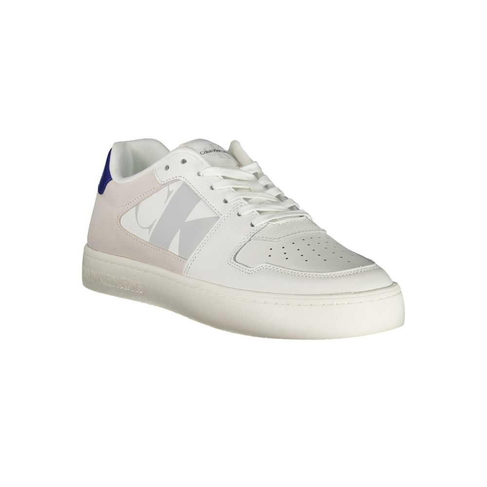 Calvin Klein White Polyurethane Men's Sneaker | Regal Royce
