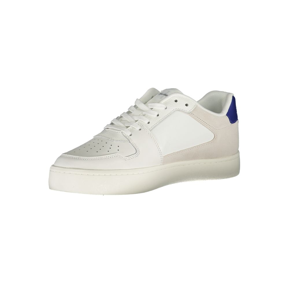Calvin Klein White Polyurethane Men's Sneaker | Regal Royce