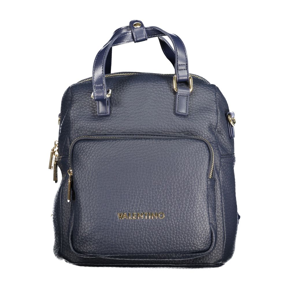 Mario Valentino Blue Polyurethane Women Backpack | Regal Royce