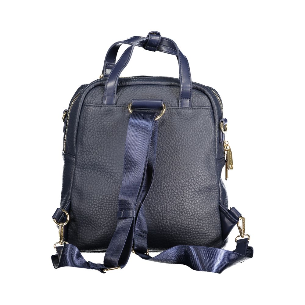 Mario Valentino Blue Polyurethane Women Backpack | Regal Royce