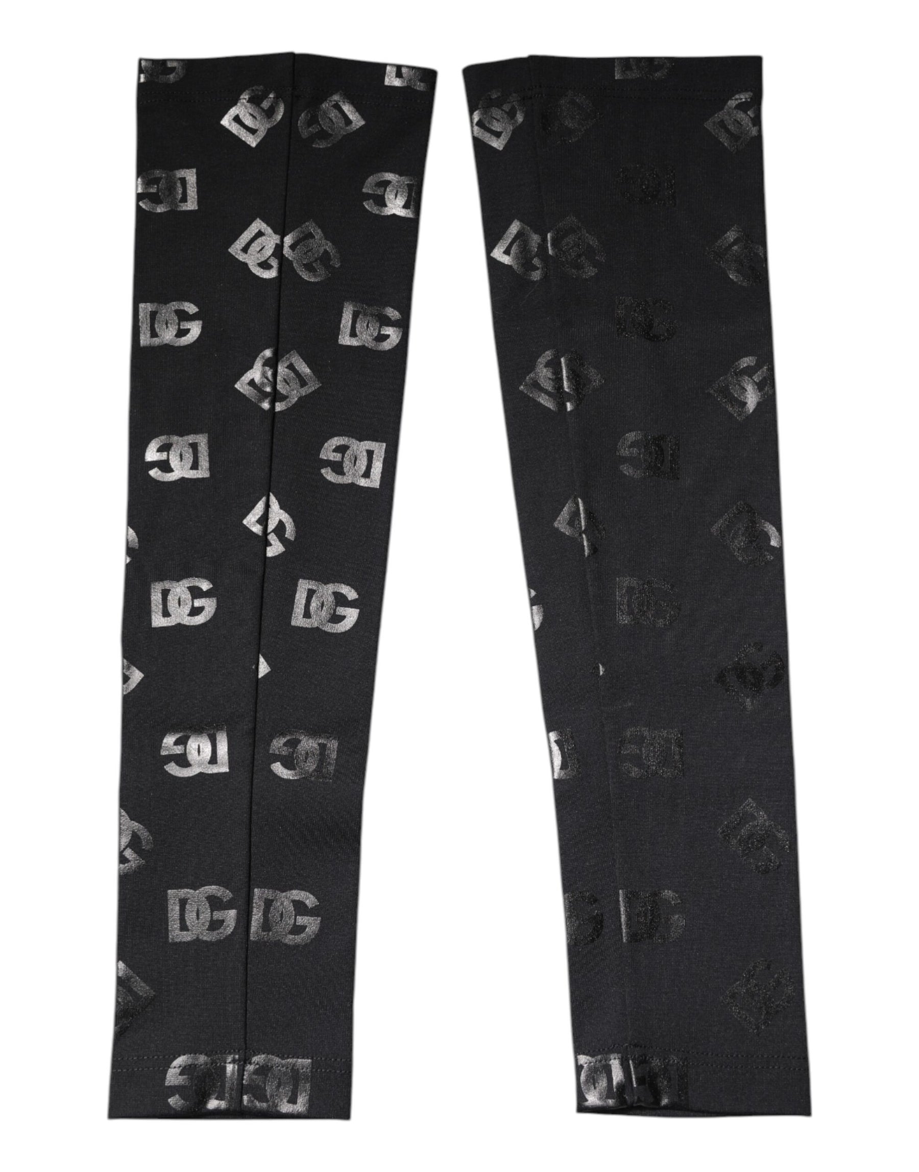 Dolce & Gabbana Black DG Logo Monogram Wool Stretch Arm Sleeves | Regal Royce