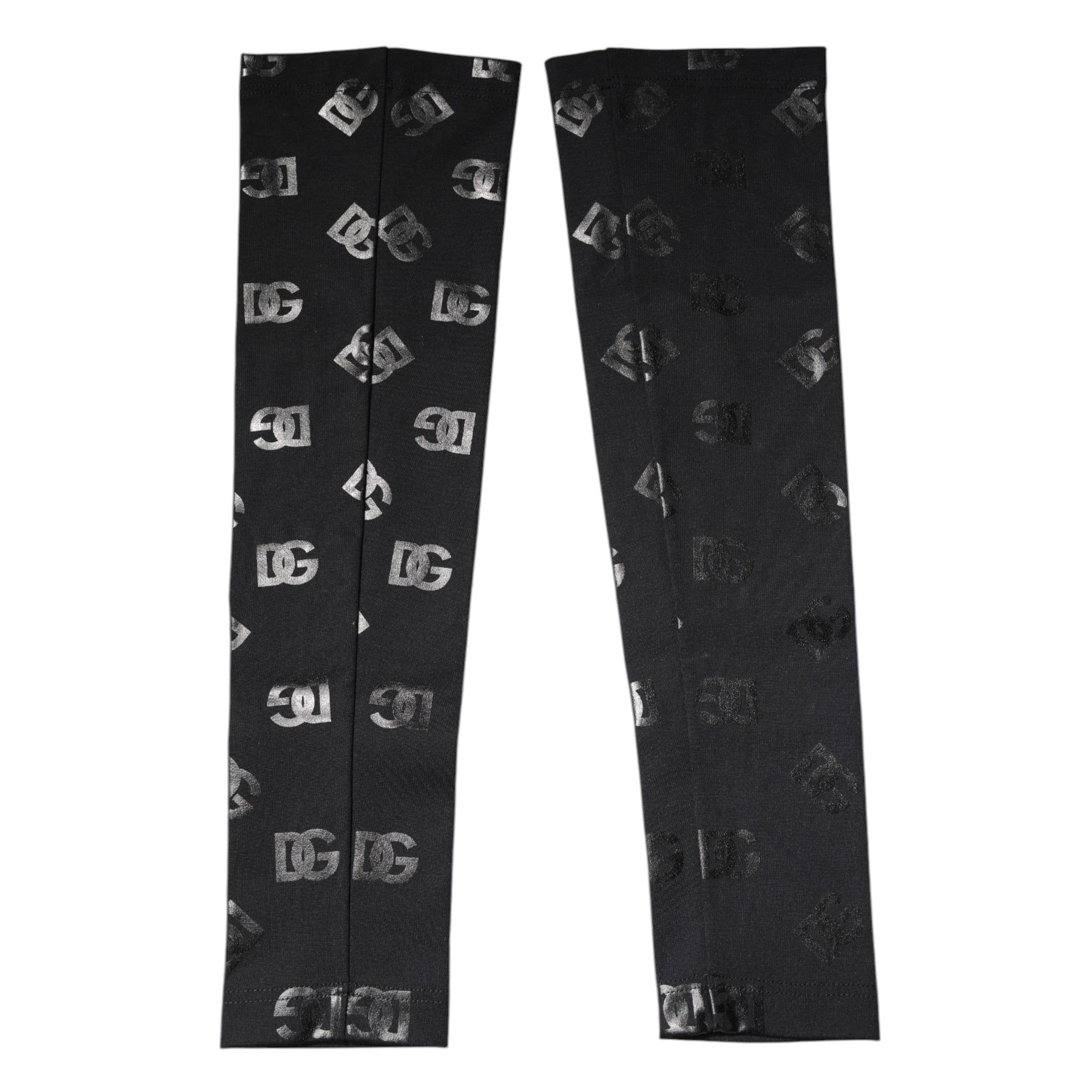 Dolce & Gabbana Black DG Logo Monogram Wool Stretch Arm Sleeves | Regal Royce
