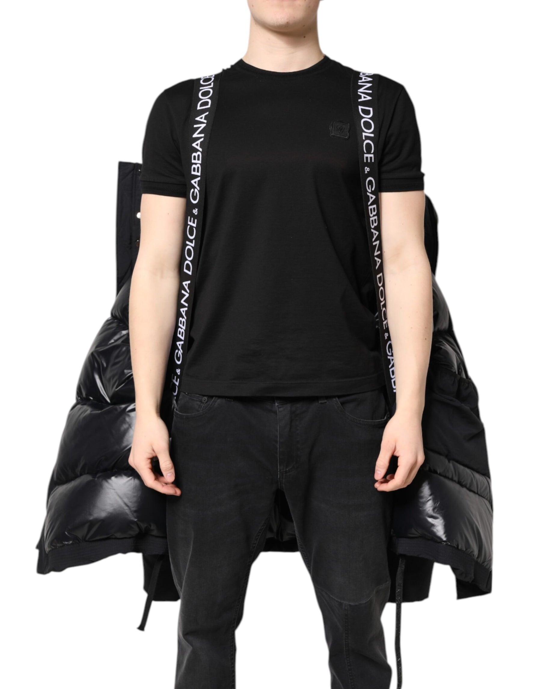 Dolce & Gabbana Black Nylon Full Zip Hooded Parka Jacket | Regal Royce