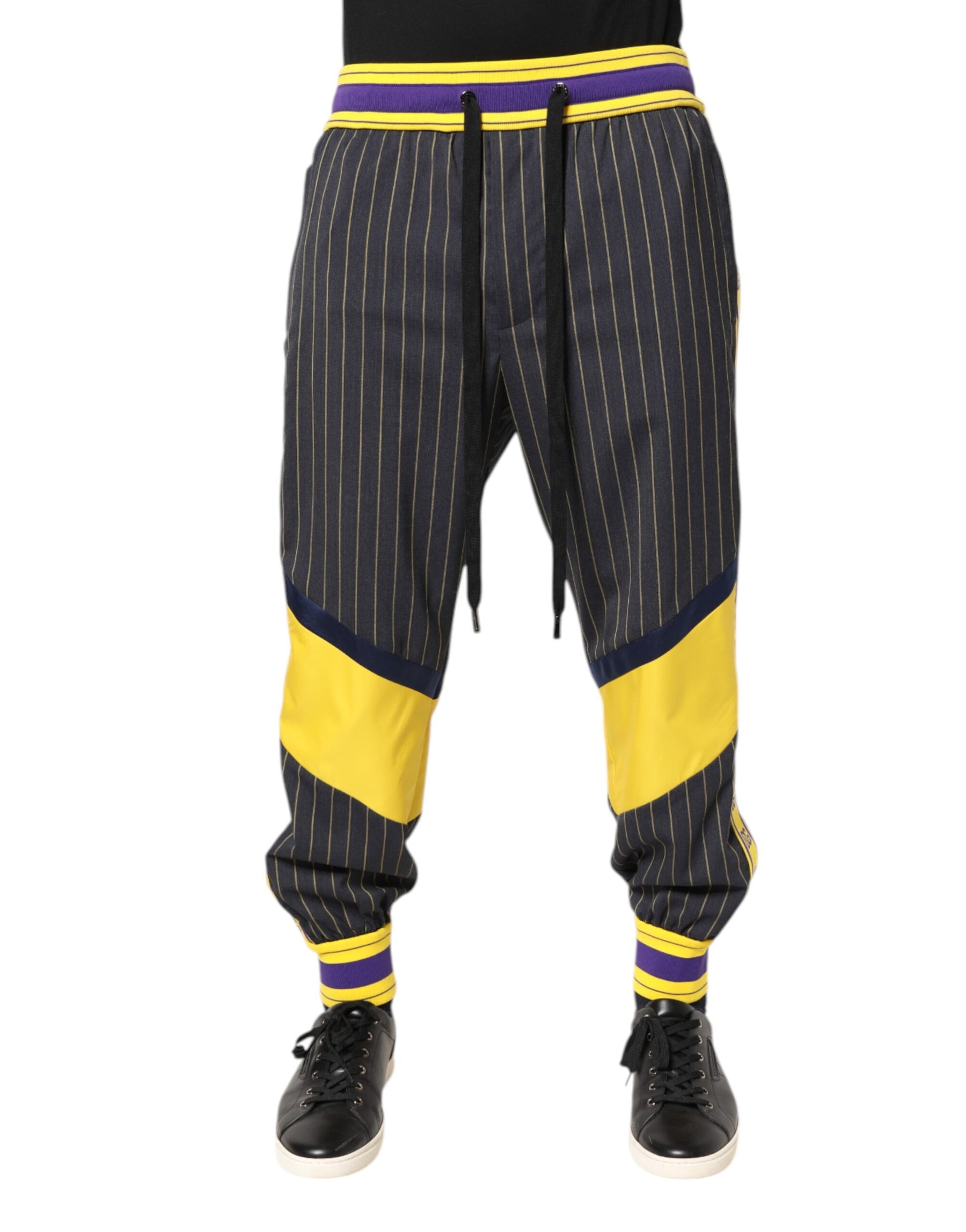 Dolce & Gabbana Multicolor Cotton Men Jogger Pants | Regal Royce