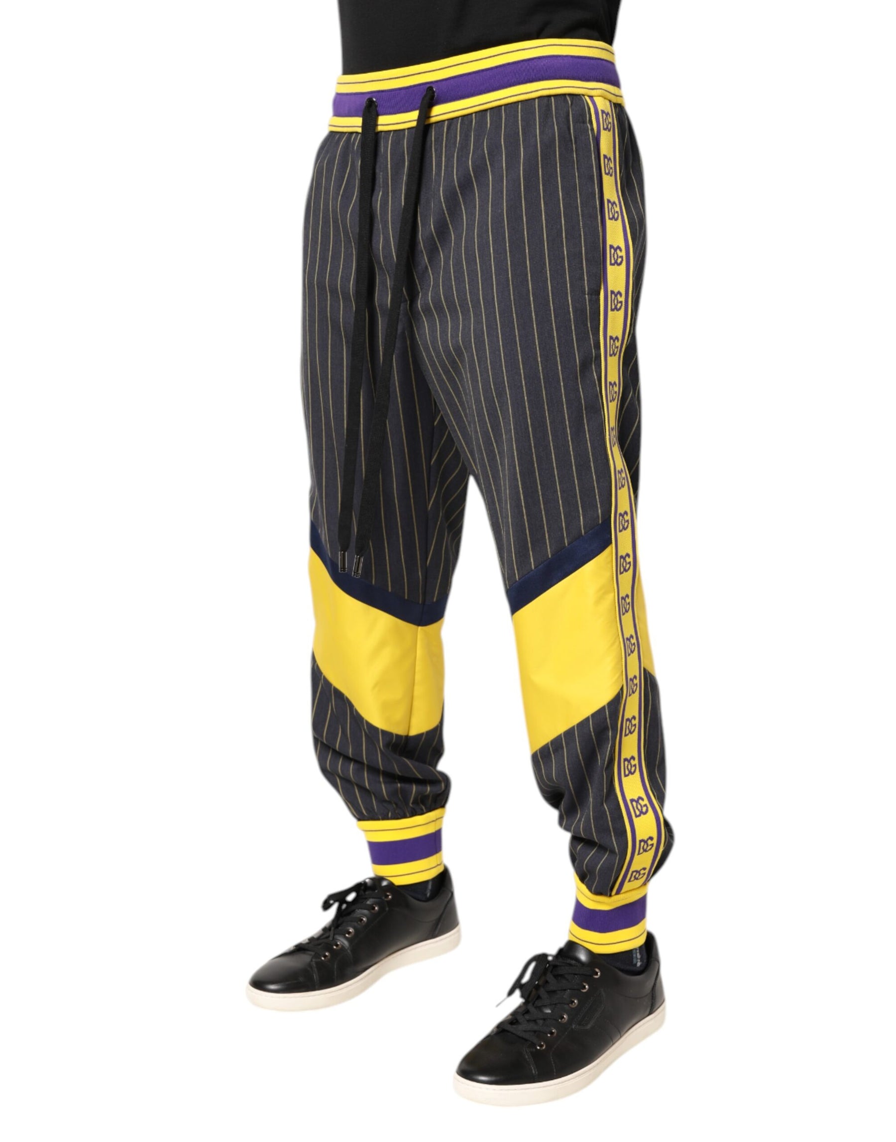 Dolce & Gabbana Multicolor Cotton Men Jogger Pants | Regal Royce