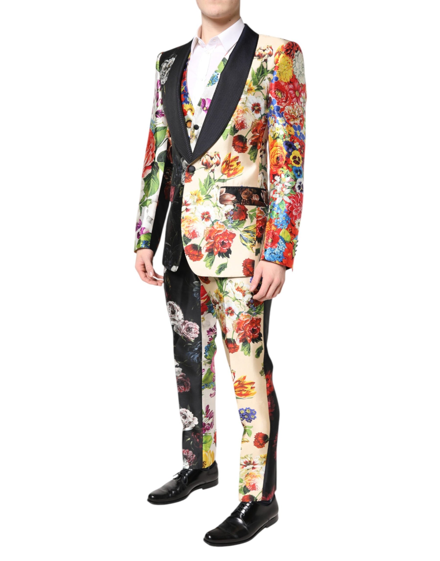 Dolce & Gabbana Multicolor Floral SICILIA Silk 3 Piece Suit | Regal Royce