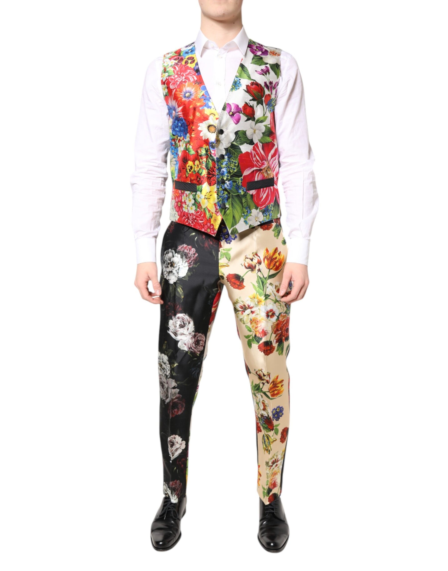 Dolce & Gabbana Multicolor Floral SICILIA Silk 3 Piece Suit | Regal Royce