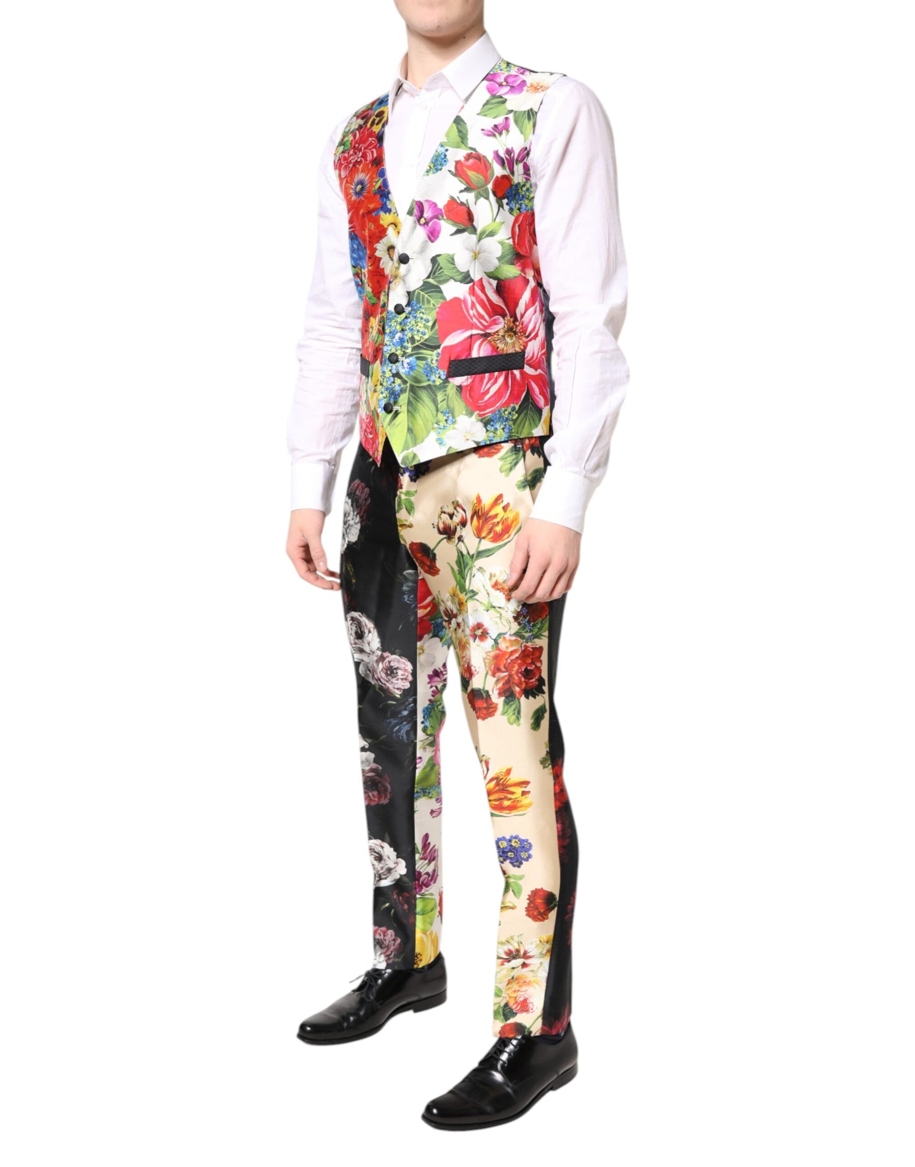 Dolce & Gabbana Multicolor Floral SICILIA Silk 3 Piece Suit | Regal Royce