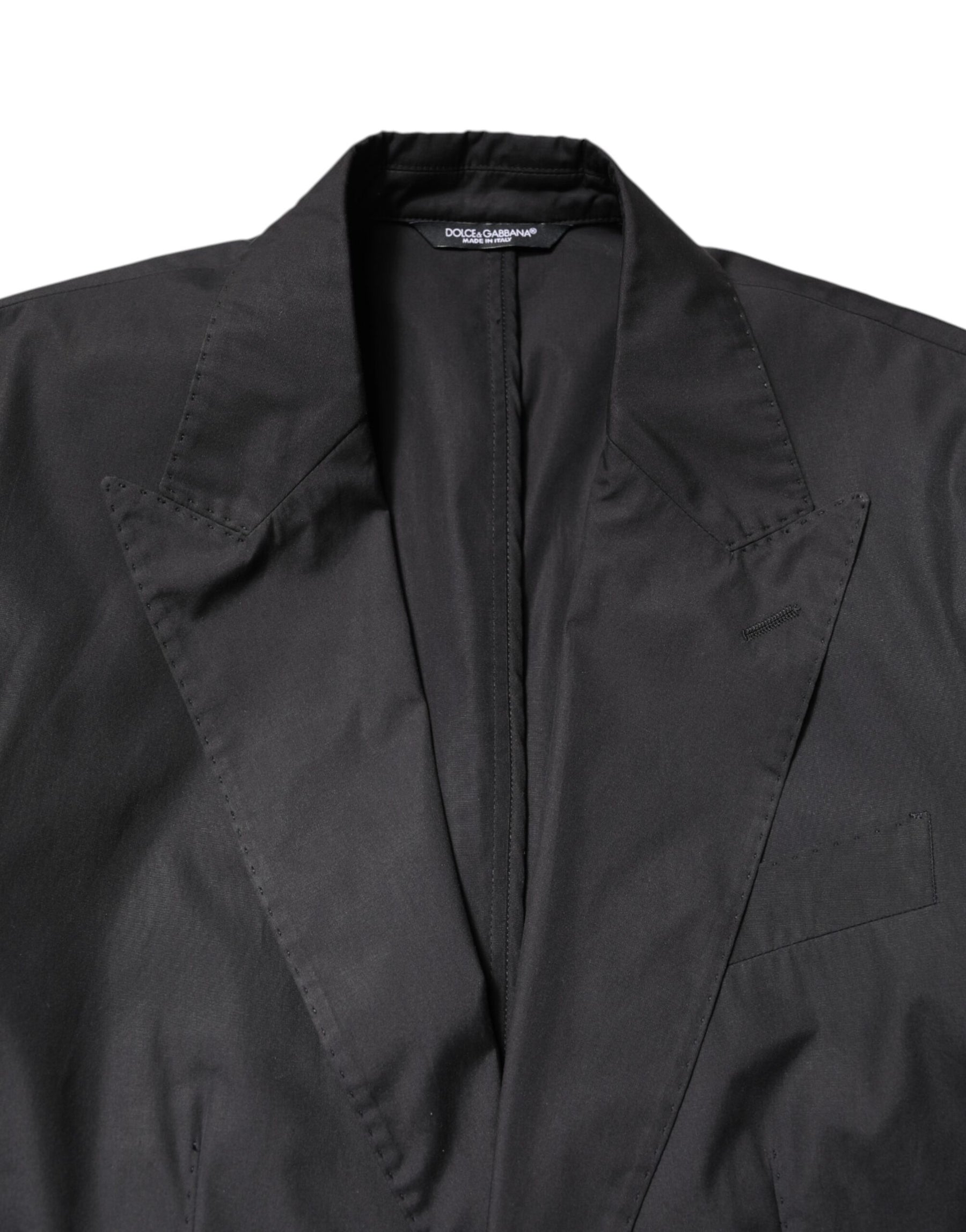 Dolce & Gabbana Black Cotton TAORMINA Formal 2 Piece Suit | Regal Royce