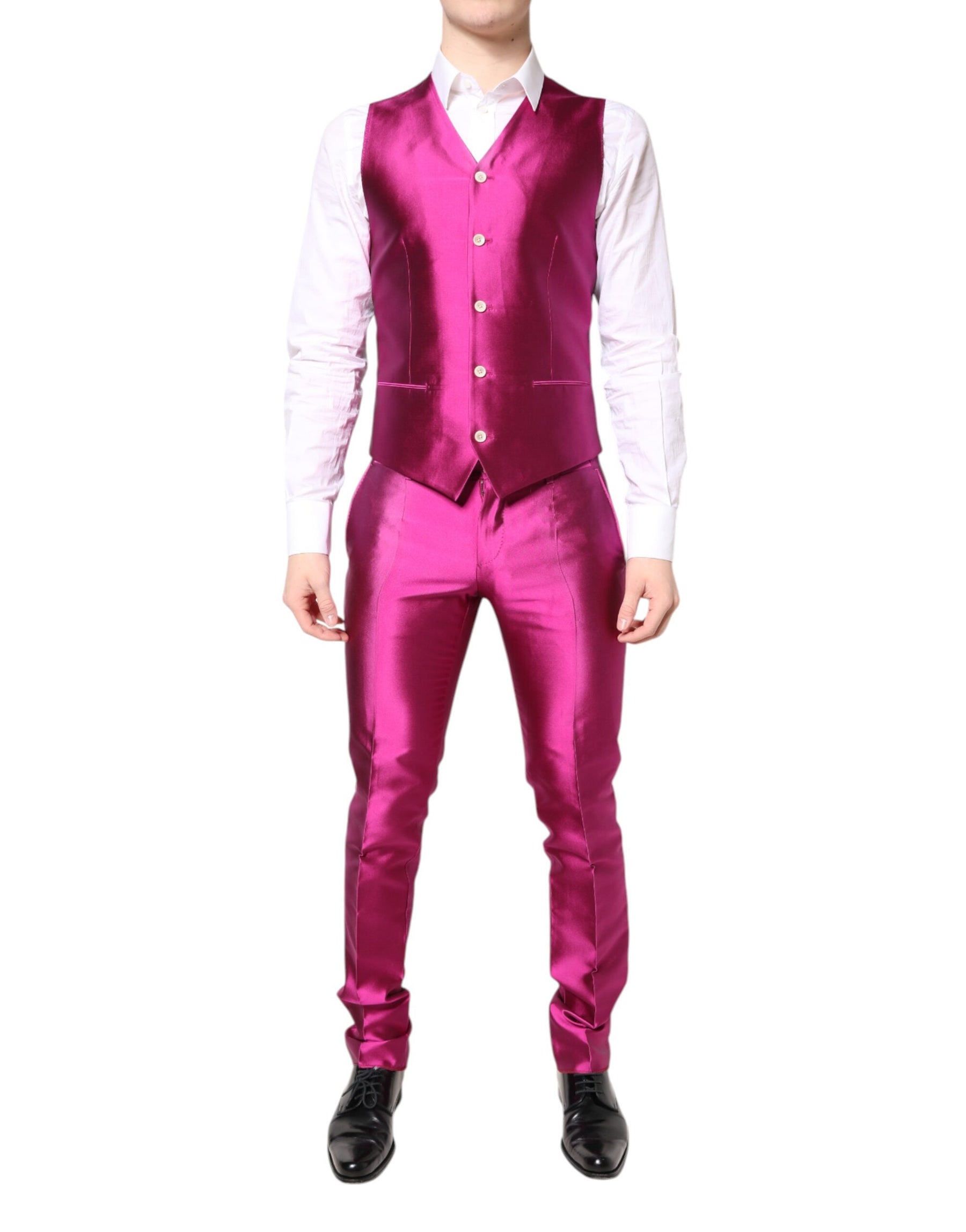 Dolce & Gabbana Pink SICILIA Double Breasted 3 Piece Suit | Regal Royce