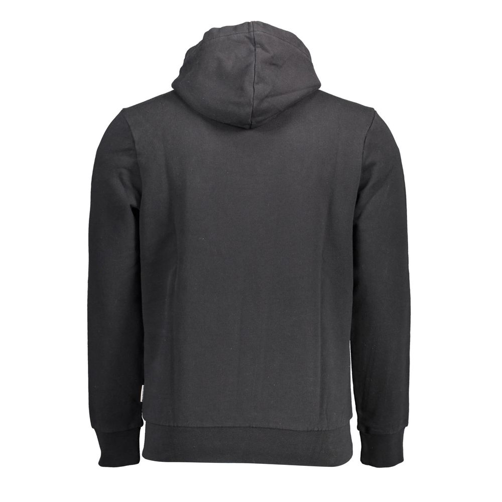 Napapijri Black Cotton Men Hoodie | Regal Royce