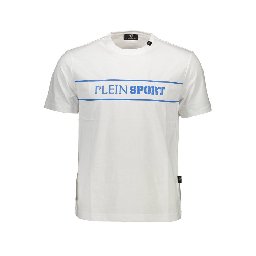 Plein Sport White Cotton Men T-Shirt | Regal Royce