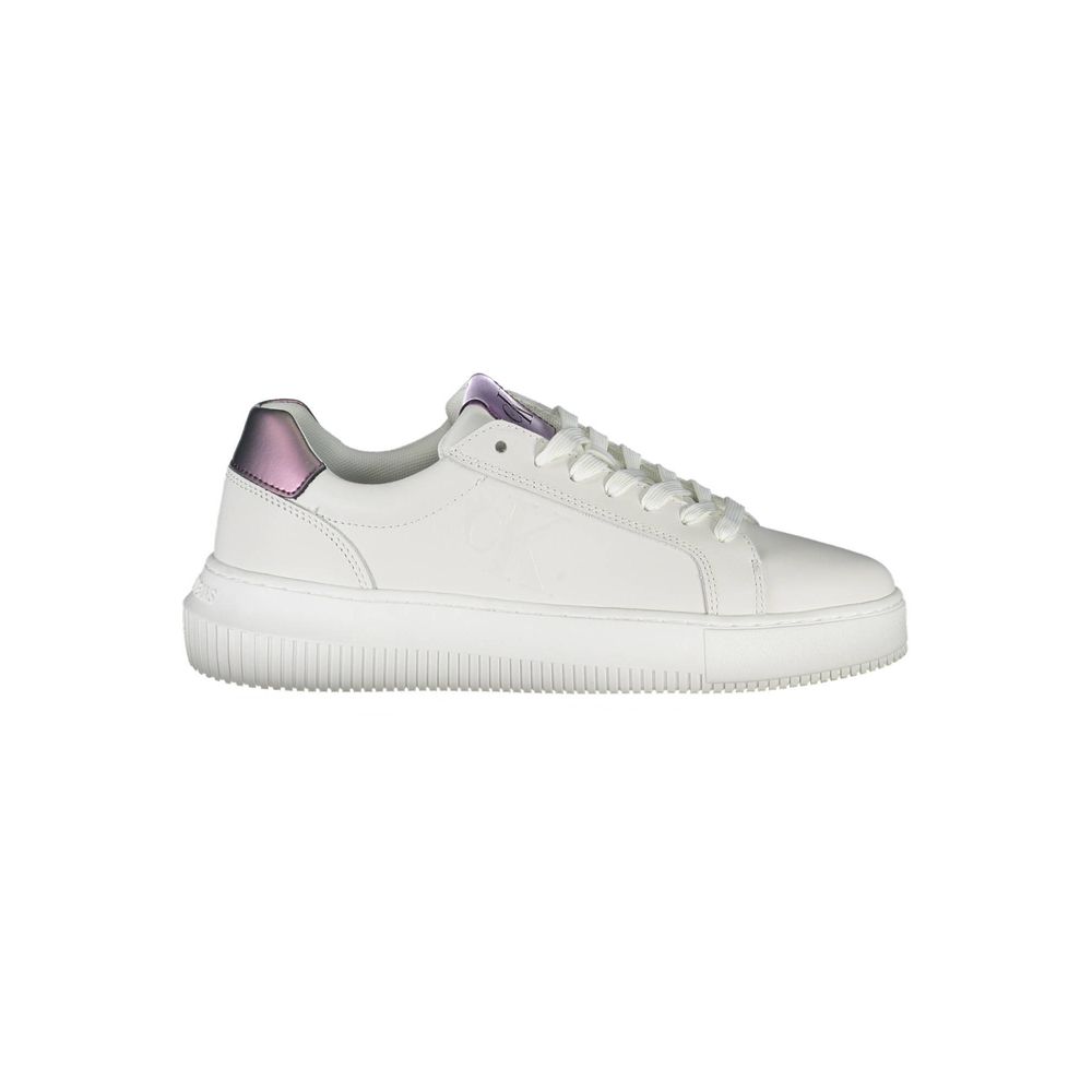 Calvin Klein White Leather Women Sneaker | Regal Royce