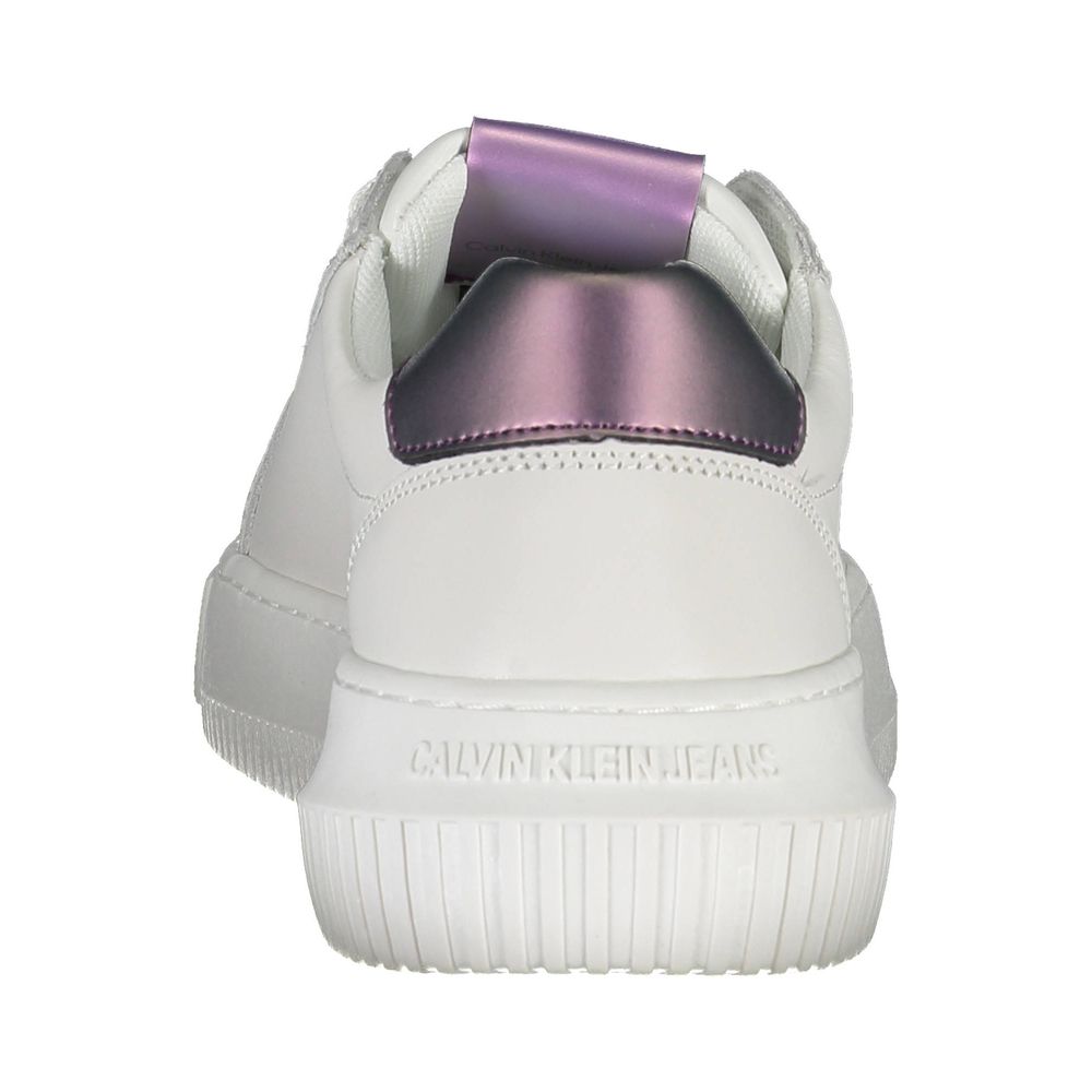 Calvin Klein White Leather Women Sneaker | Regal Royce