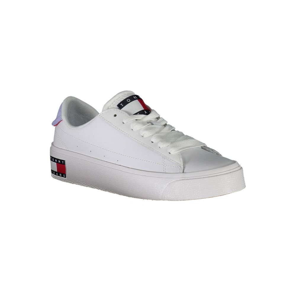 Tommy Hilfiger White Polyester Women Sneaker | Regal Royce
