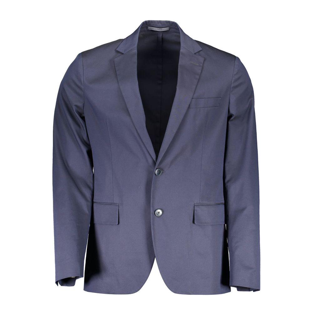 Gant Blue Cotton Men Jacket | Regal Royce