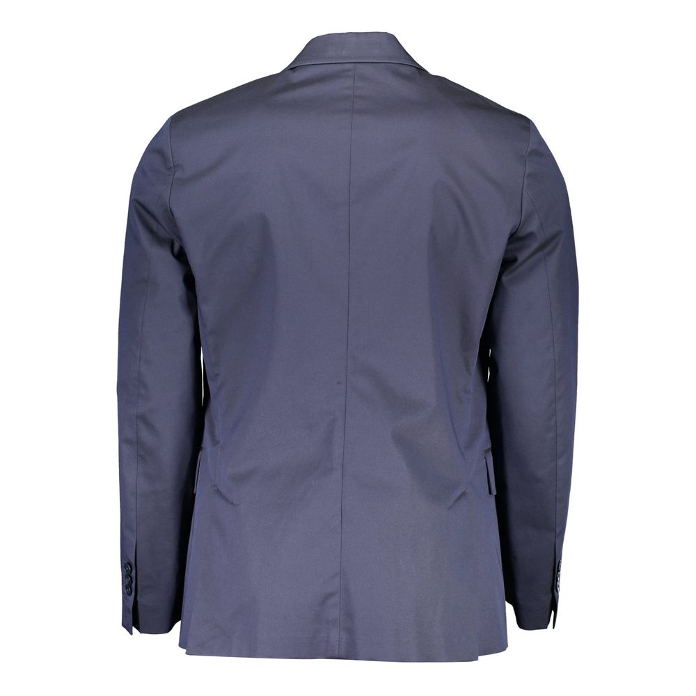 Gant Blue Cotton Men Jacket | Regal Royce