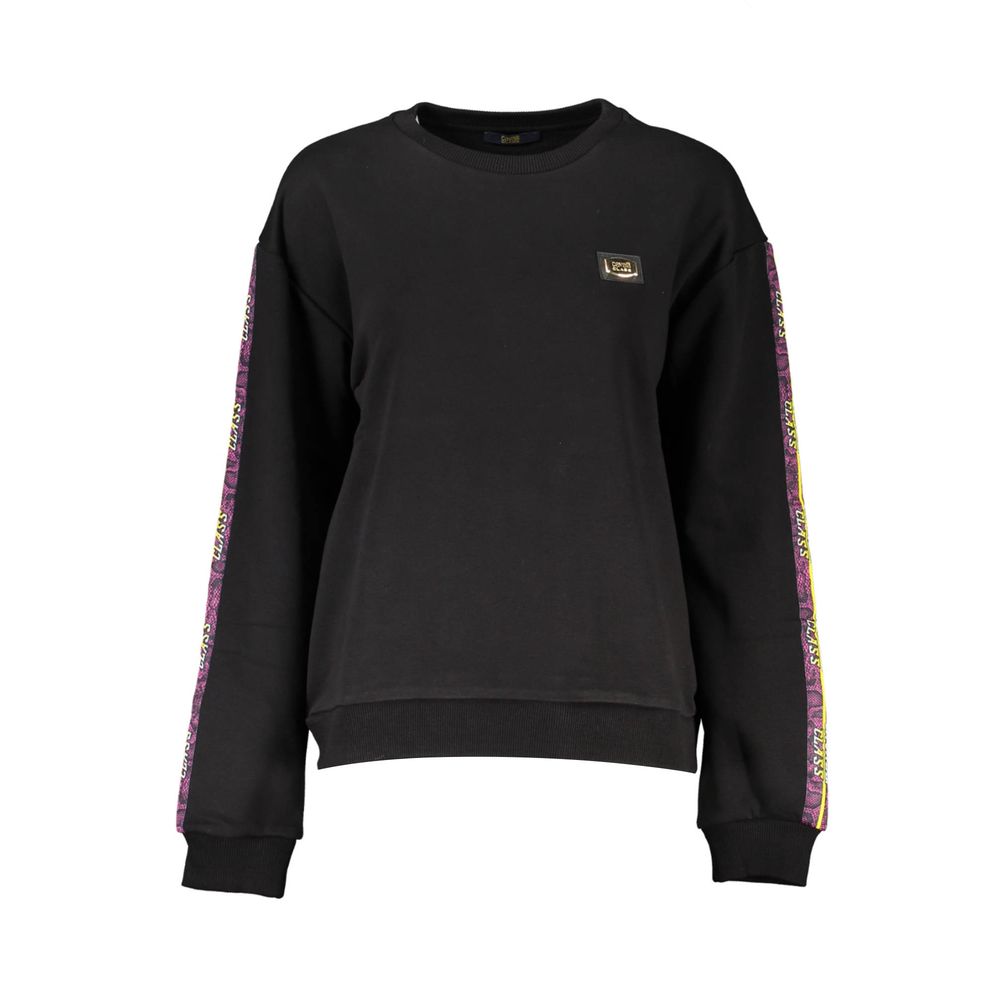 Cavalli Class Black Cotton Women Sweatshirt | Regal Royce