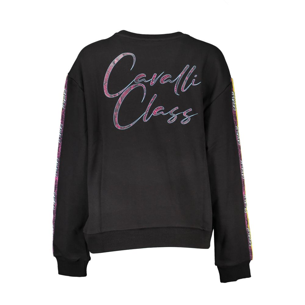 Cavalli Class Black Cotton Women Sweatshirt | Regal Royce