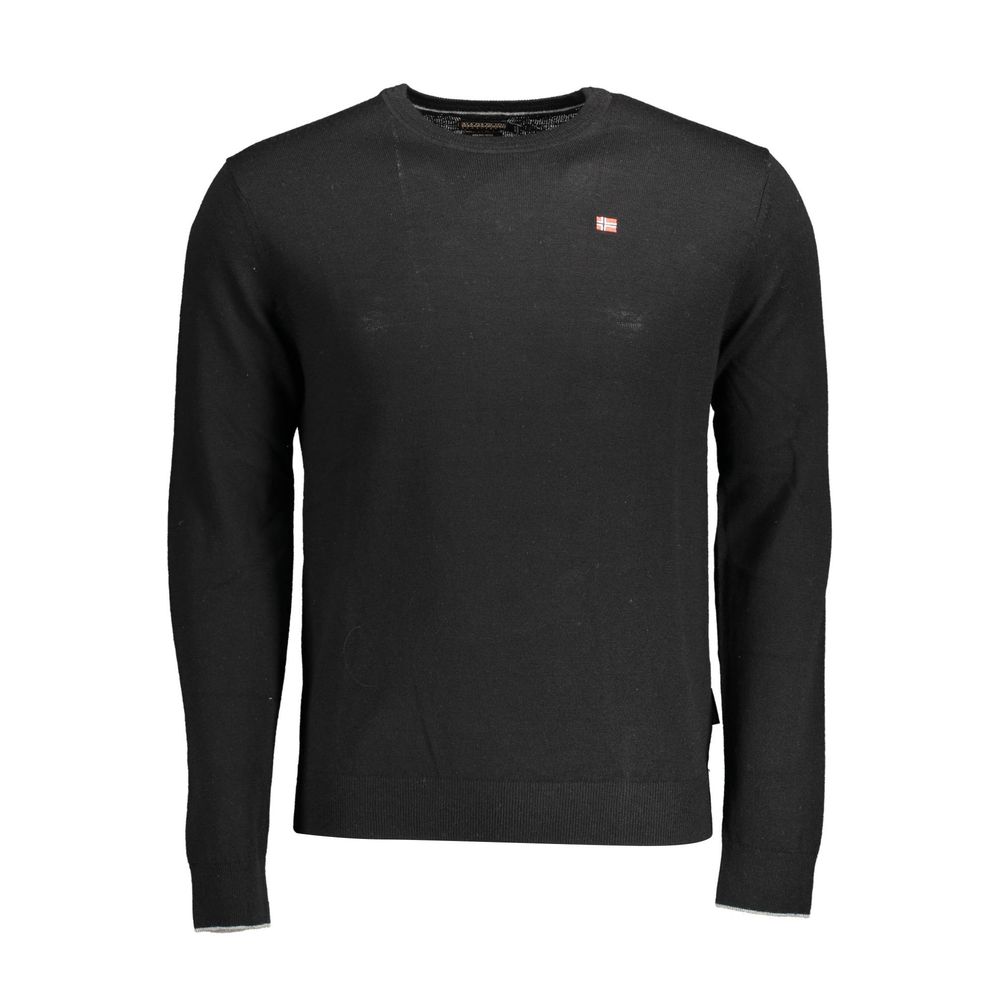 Napapijri Black Wool Mens Sweater | Regal Royce