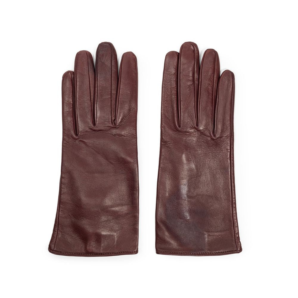 Dolce & Gabbana Burgundy Leather Gloves | Regal Royce