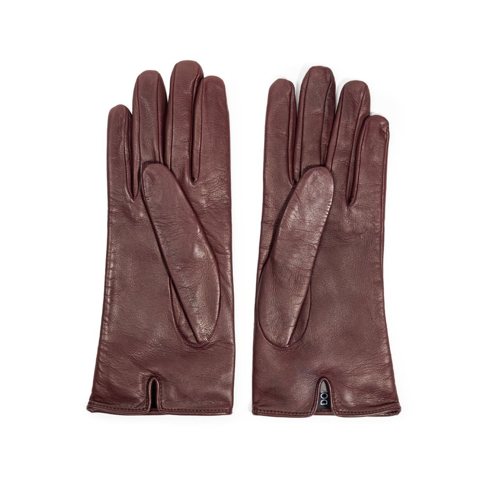 Dolce & Gabbana Burgundy Leather Gloves | Regal Royce